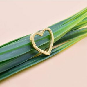 Gold Heart Push Lock