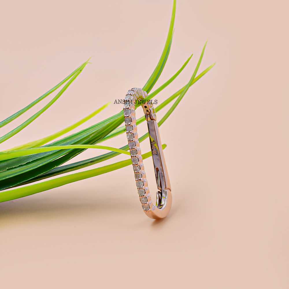 14K Rose Gold Diamond Link Enhancer Lock