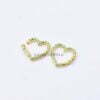 Gold Turquoise Heart Charm