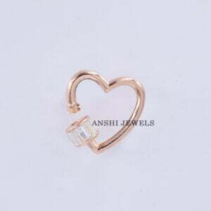 Gold Baguette Carabiner Lock