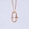 Gold Plain Carabiner Necklace
