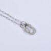 Sterling Silver Diamond Carabiner Lock