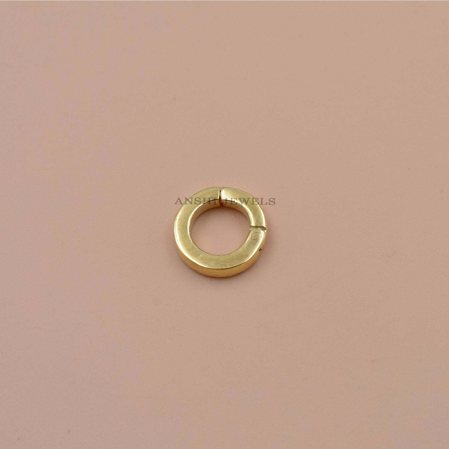 14K Yellow Gold Diamond Charm Enhancer Lock - Image 3