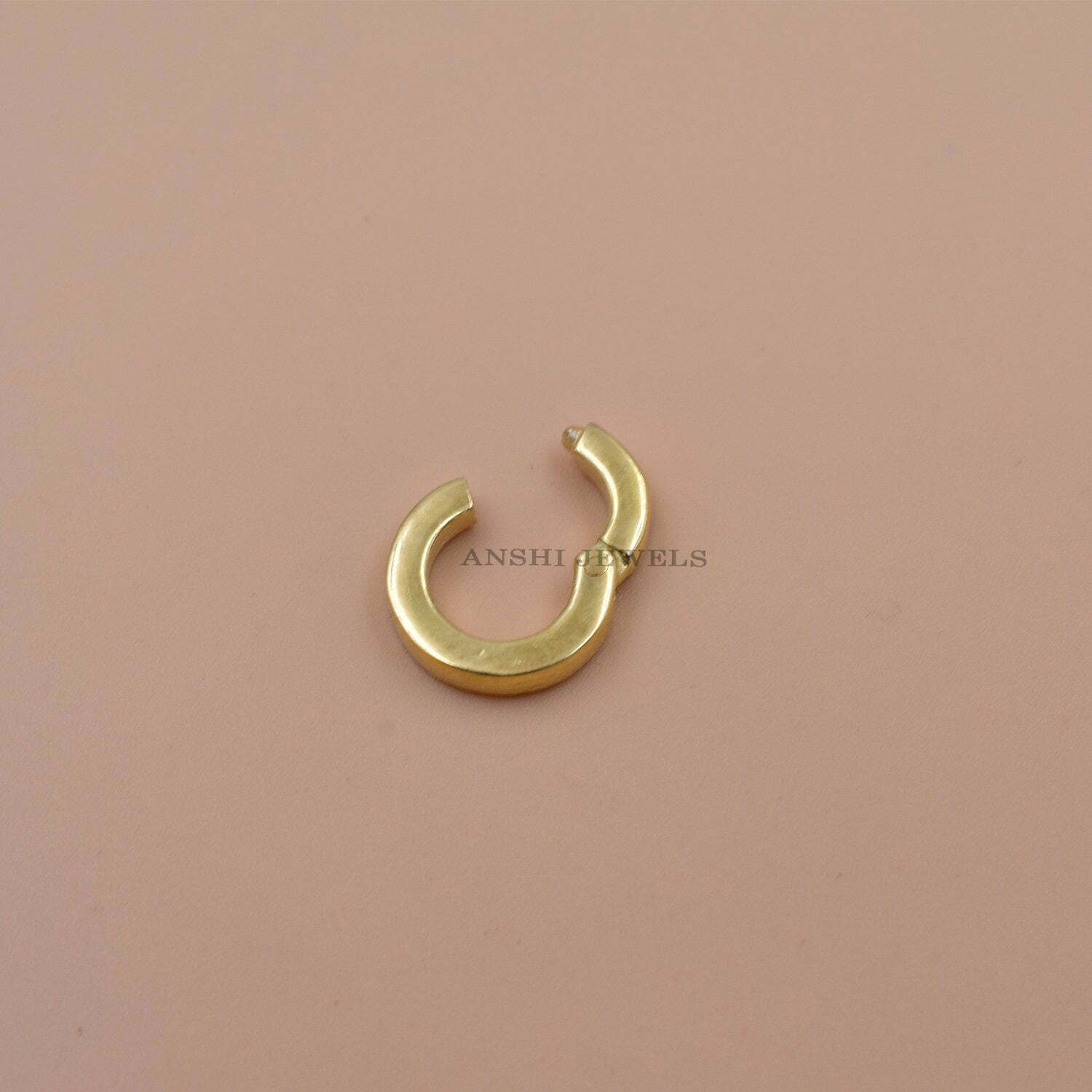 14K Yellow Gold Diamond Charm Enhancer Lock - Image 5