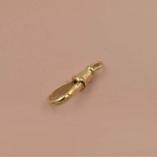 14k Yellow Gold Swivel Clasp Lock, Plain Swivel Lock, Gold Chain Claps