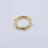 14k Yellow Gold Charm, Designer Lock, Round Charms Lock, Turquoise Charms Lock
