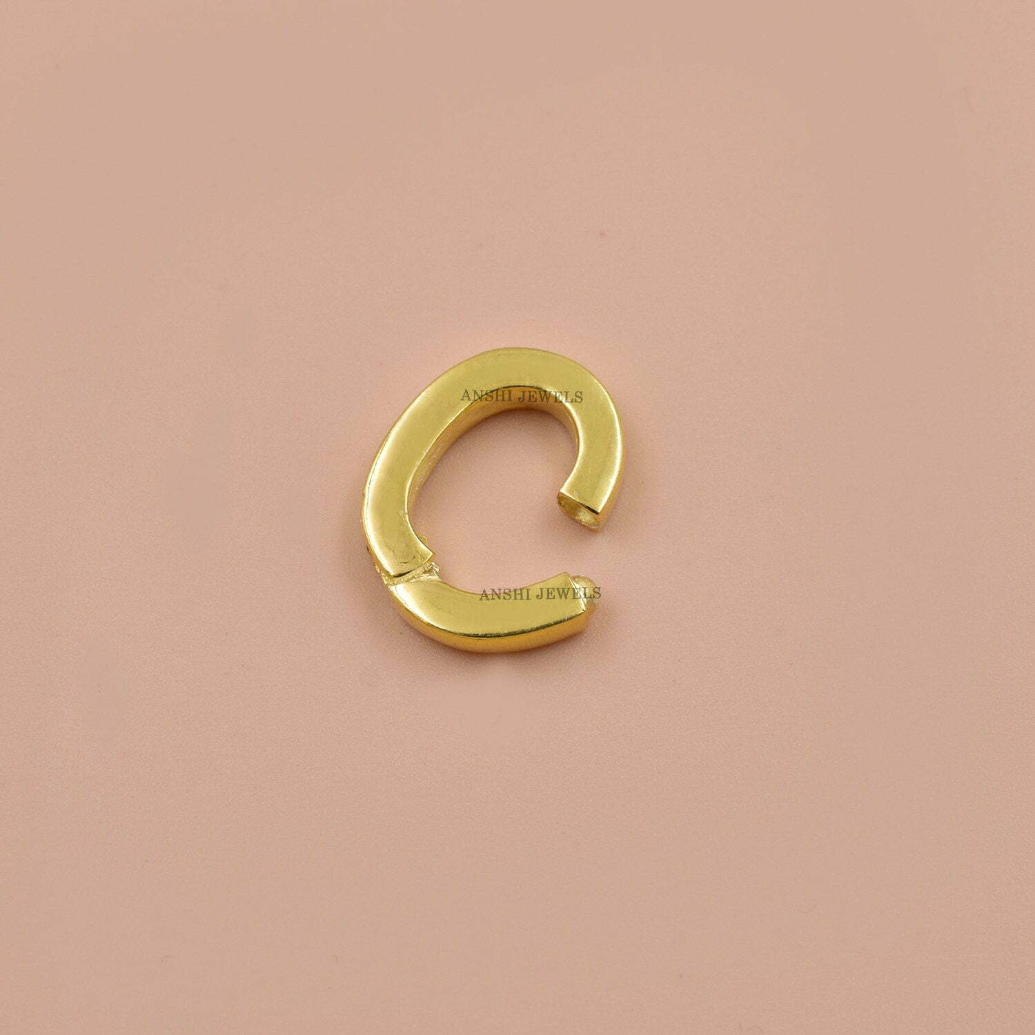 Wholesale 14k Gold Charm Holders, Gold Connector Locks, Hanging Charm Holders, Designer Enhancer Lock, Necklace Connector Lock, Jewelry Lock - Image 4