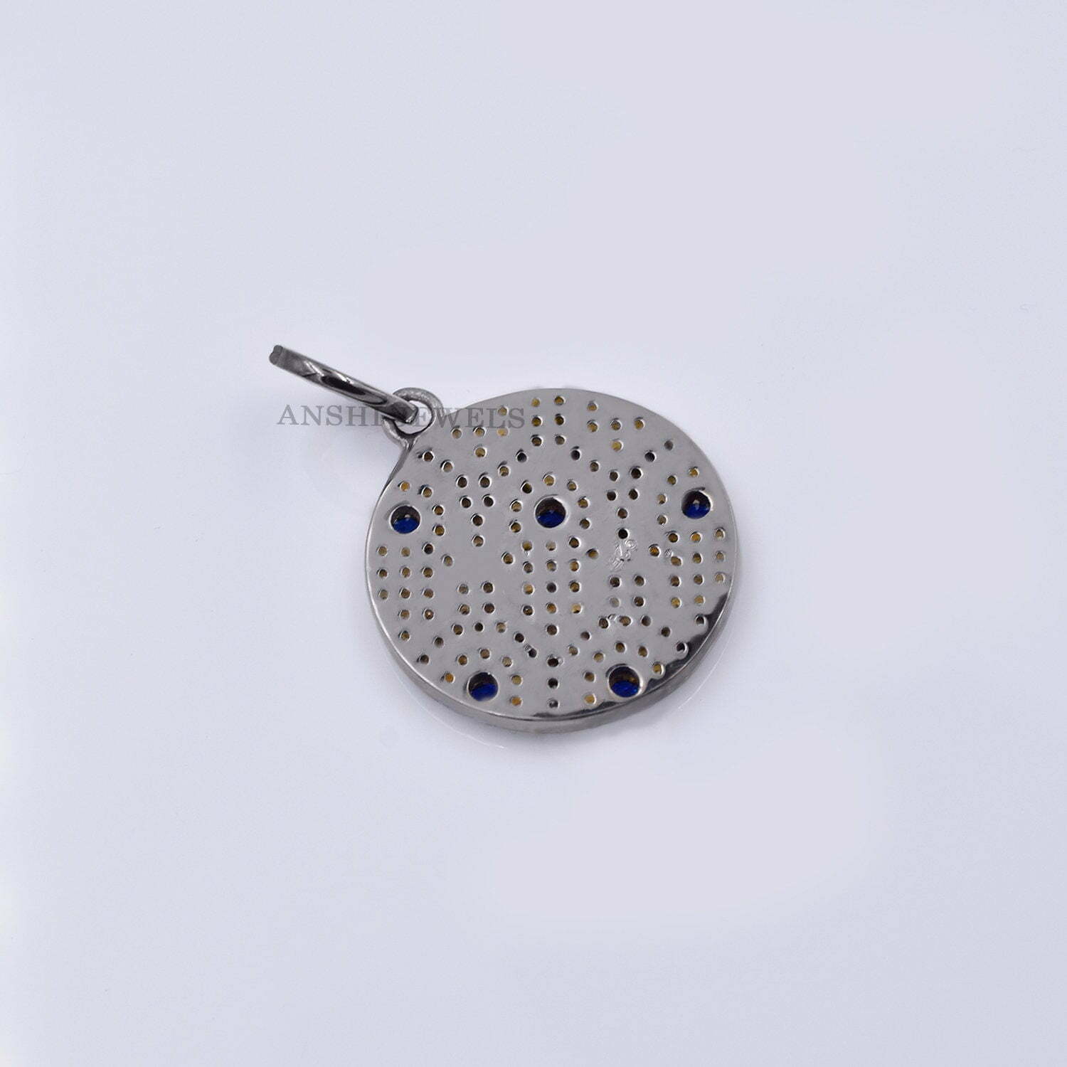 925 Silver Pendant, Designer Pendant, Diamond Hamsa Pendant, Diamond Hamsa Pendant - Image 4