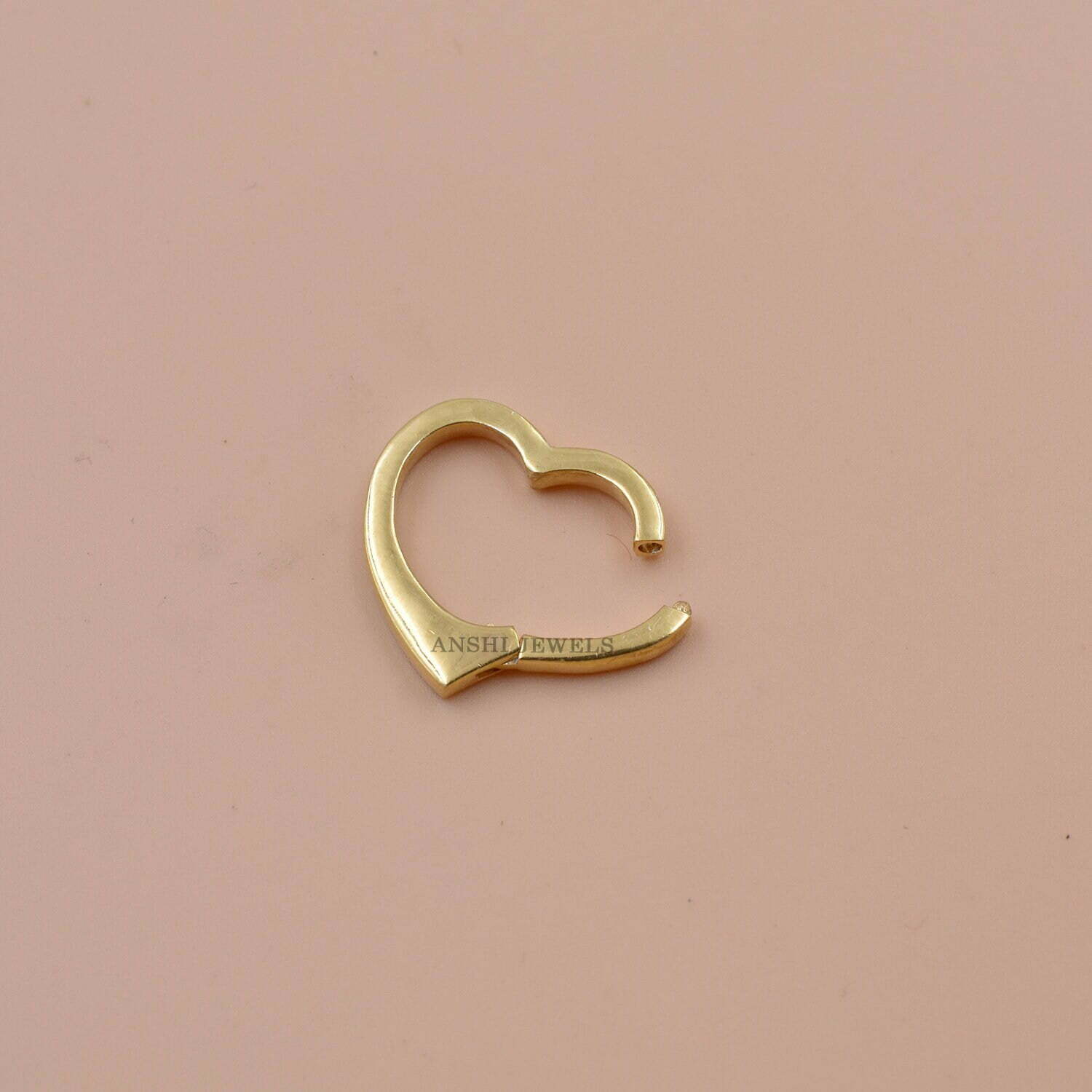 Wholesale 14k Gold Charm Holders, Gold Connector Locks, Hanging Charm Holders, Designer Enhancer Lock, Necklace Connector Lock, Jewelry Lock - Image 3