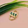 Gold Vermeil Green Onyx Padlock