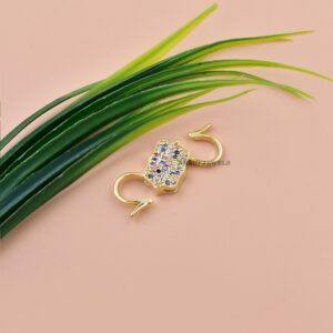Gold Vermeil Multi Stone Padlock