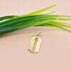Gold Vermeil Razor Pendan