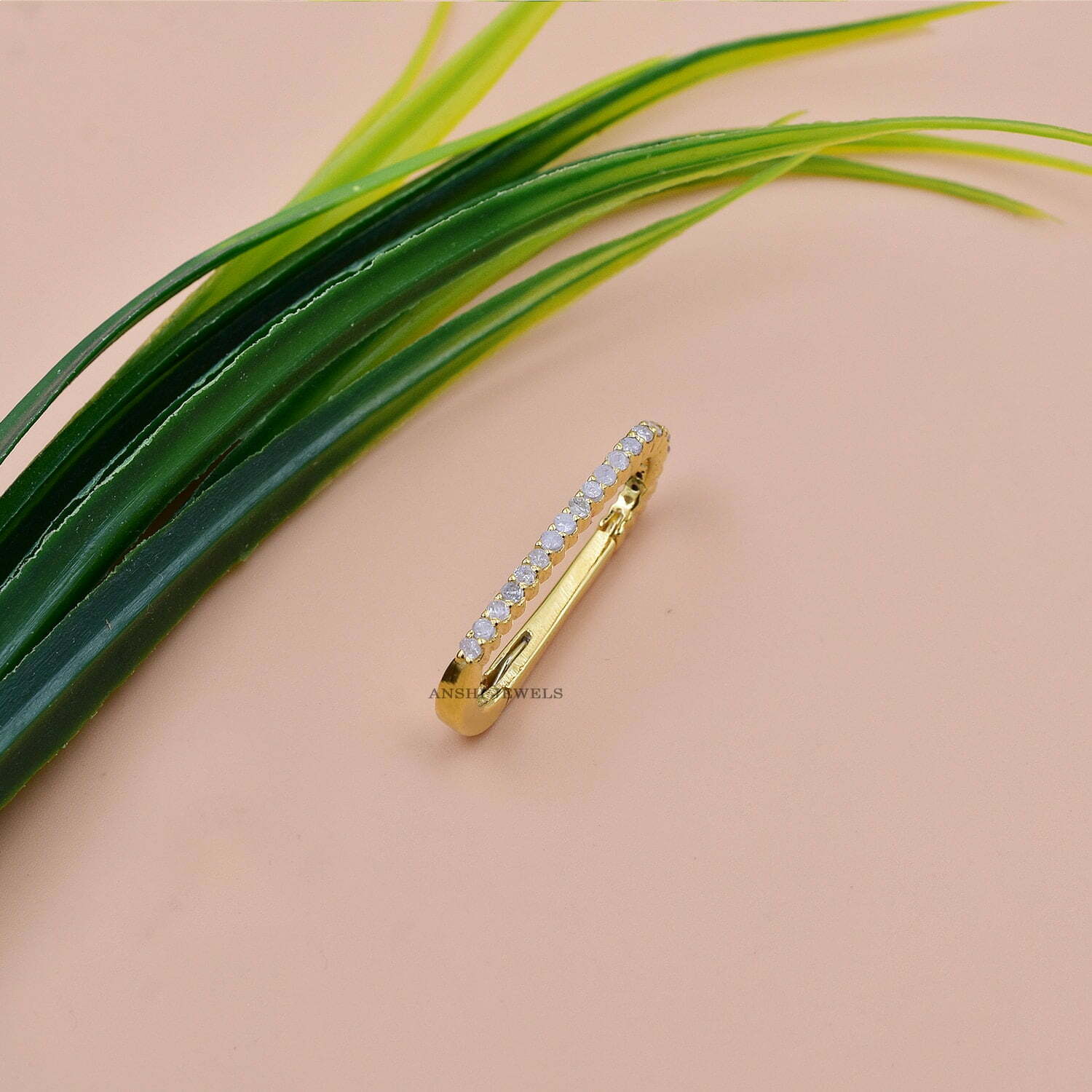 14K Rose Gold Diamond Link Enhancer Lock - Image 5
