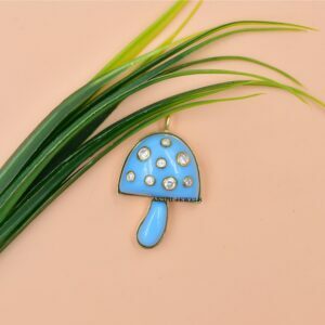 Turquoise Topaz Mushroom Pendant