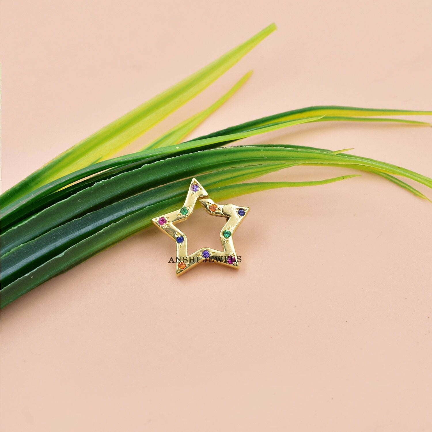 Gold Star Multi Stone Lock