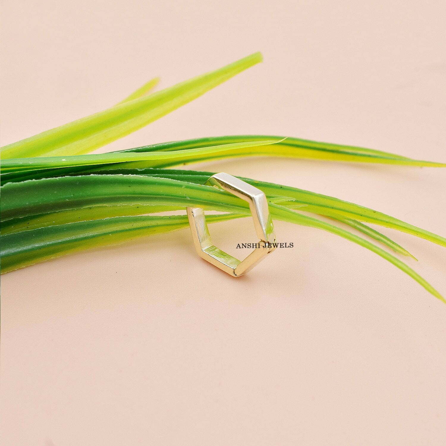 Gold Hexagon Jewelry Lock