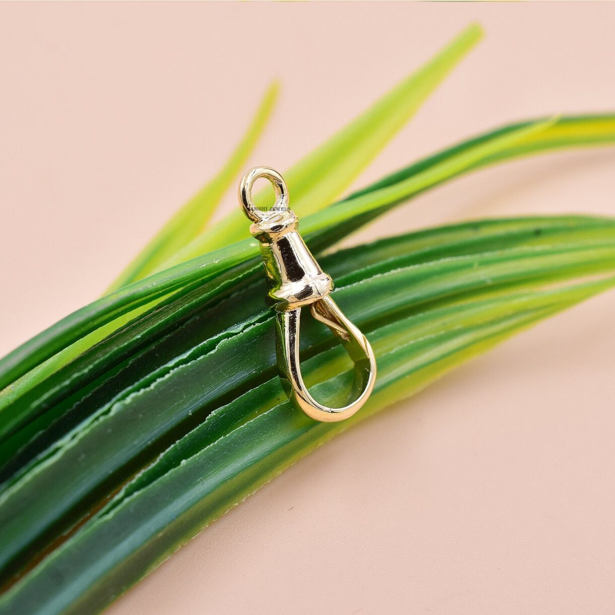 14k Yellow Gold Swivel Clasp Lock, Plain Swivel Lock, Gold Chain Claps