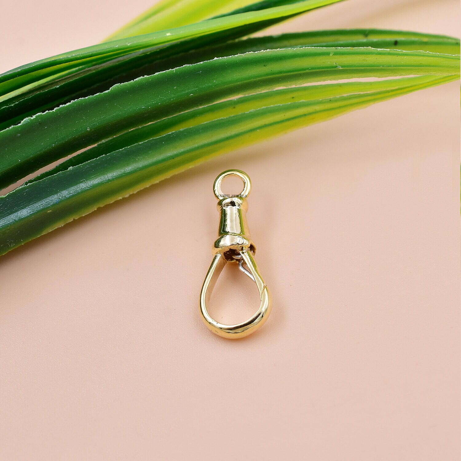 14k Yellow Gold Swivel Clasp Lock, Plain Swivel Lock, Gold Chain Claps Lock, Connector Swivel Lock, Wholesale Swivel Lock Jewelry - Image 3