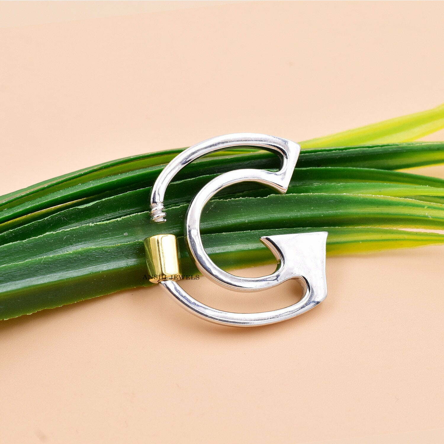 925 Sterling Silver Screw Z Letter Carabiner Lock - Image 5