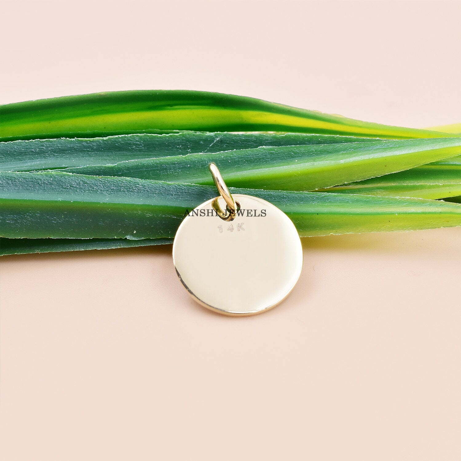 14K Yellow Gold Dog Face Charm, Dog Memorial Necklace, Pet Memorial Necklace - Image 2