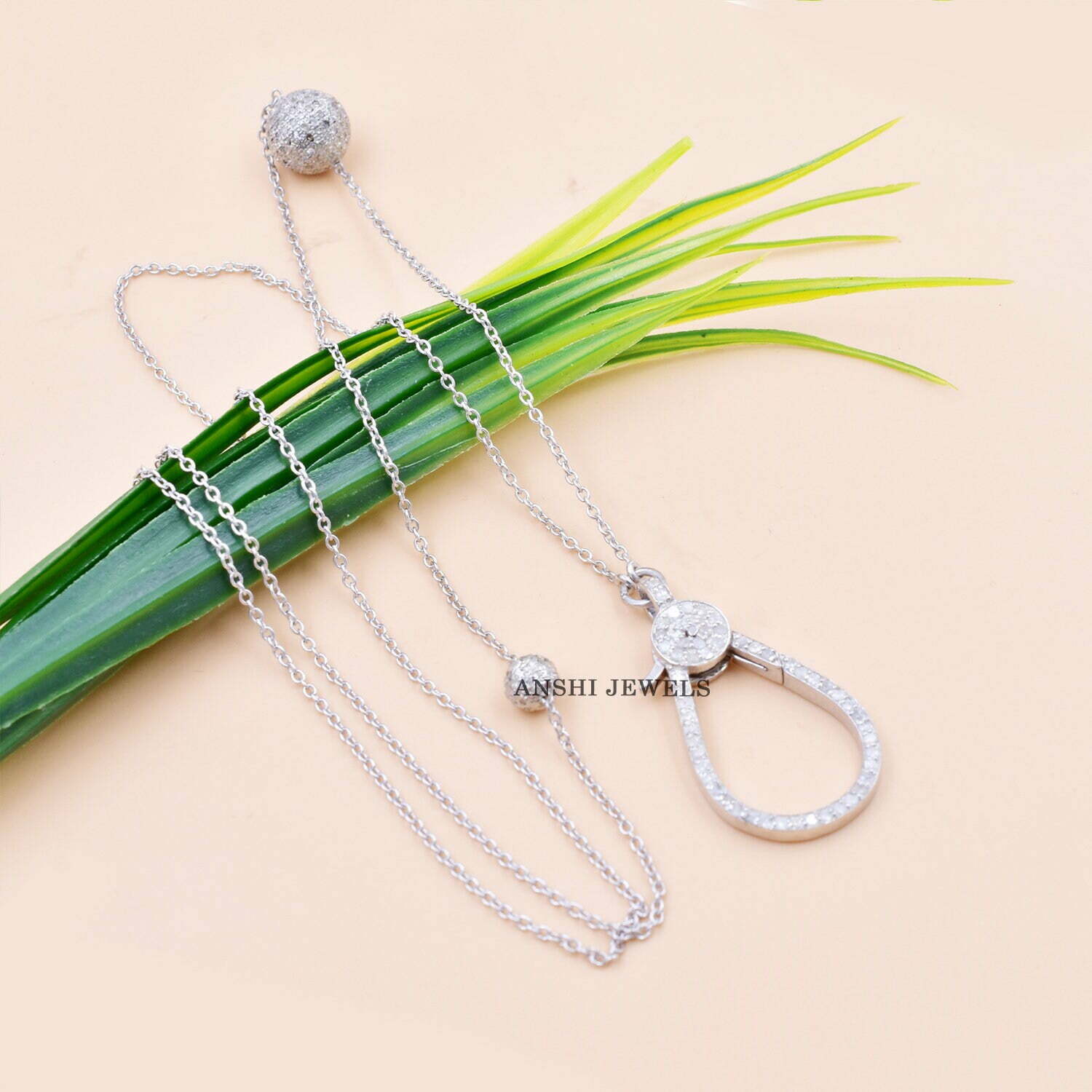 Diamond Beads Clasp Lock