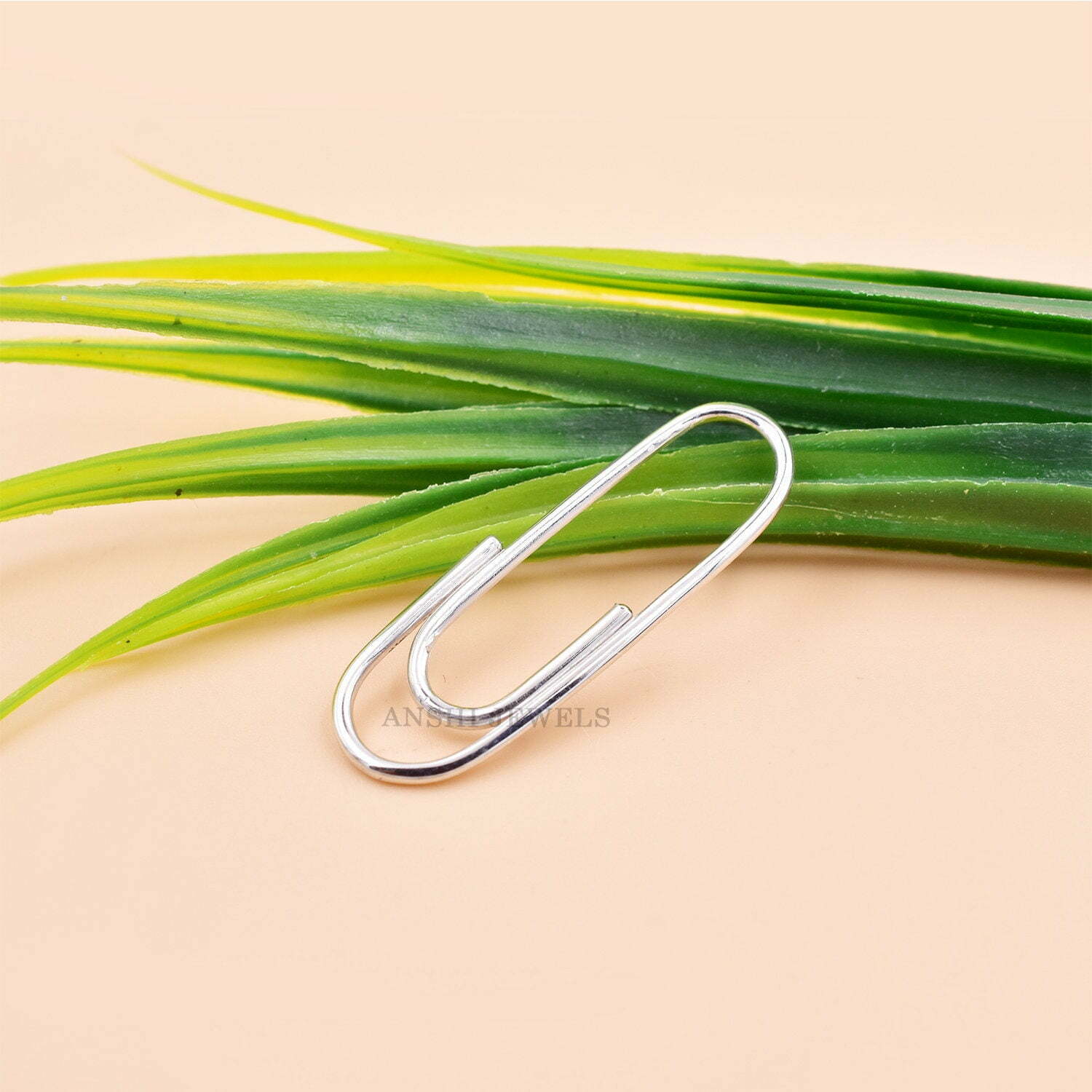 925 Sterling Silver Paper Clip Lock, Paper Clip Chain, Paper Lock, Paper Clip Lock