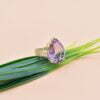 Amethyst Gold Band Ring