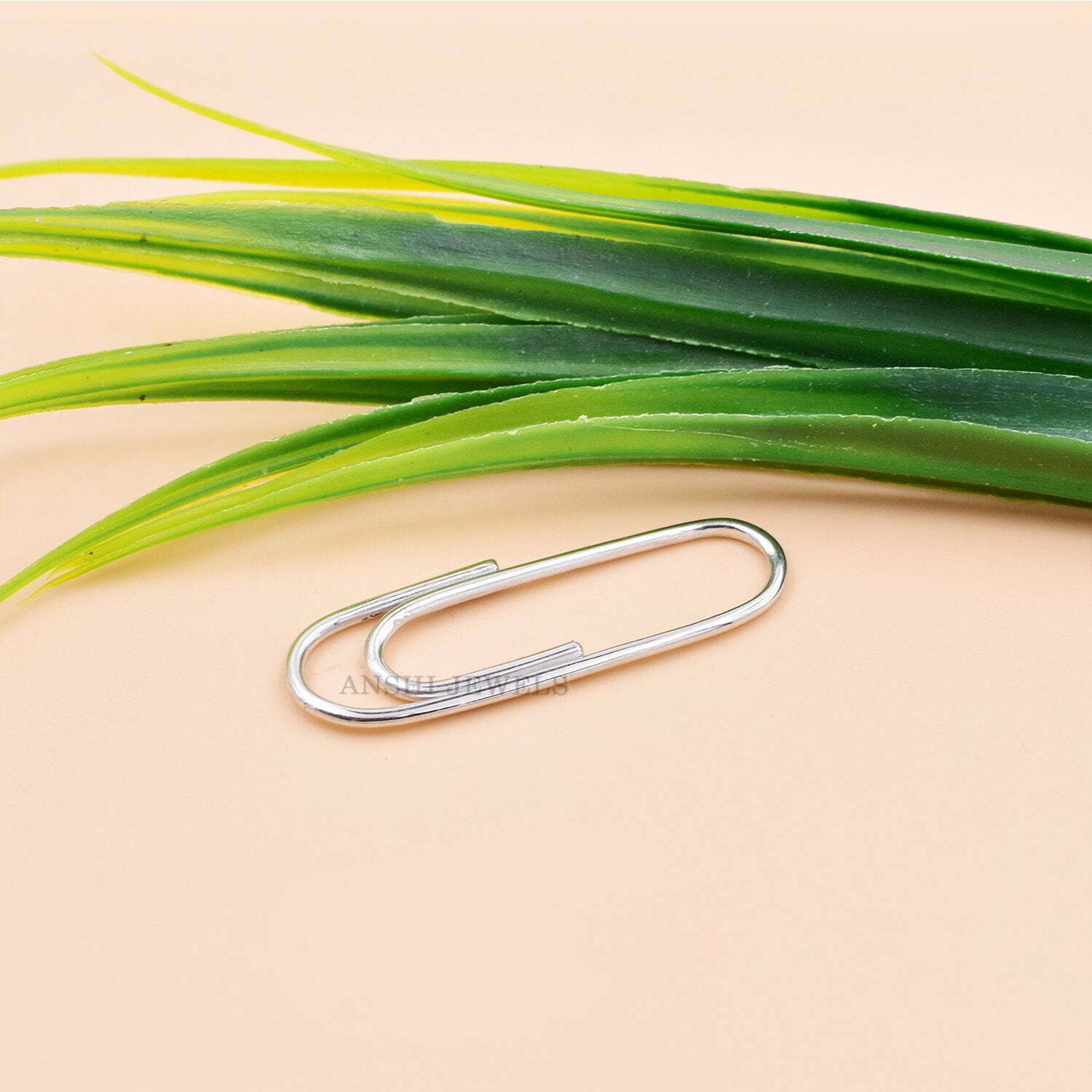 925 Sterling Silver Paper Clip Lock, Paper Clip Chain, Paper Lock, Paper Clip Lock - Image 2