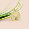 Gold Round Medallion Pendant