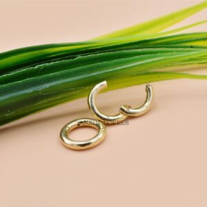 14k Yellow Gold Lock, Plain Charms Enhancer Lock, Connector Gold Lock, Push Charms Lock Jewelry