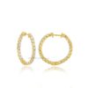 Cubic Zirconia Gold Hoops