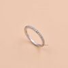 Silver Diamond Band Ring