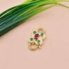 Gold Plated Green Onyx Padlock