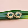 14K Gold Evil Eye Earrings