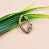 14K Yellow Gold Plated Oval Multi Enamel Screw Carabiner