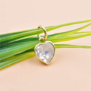 14K Yellow Gold Plated Heart Charm