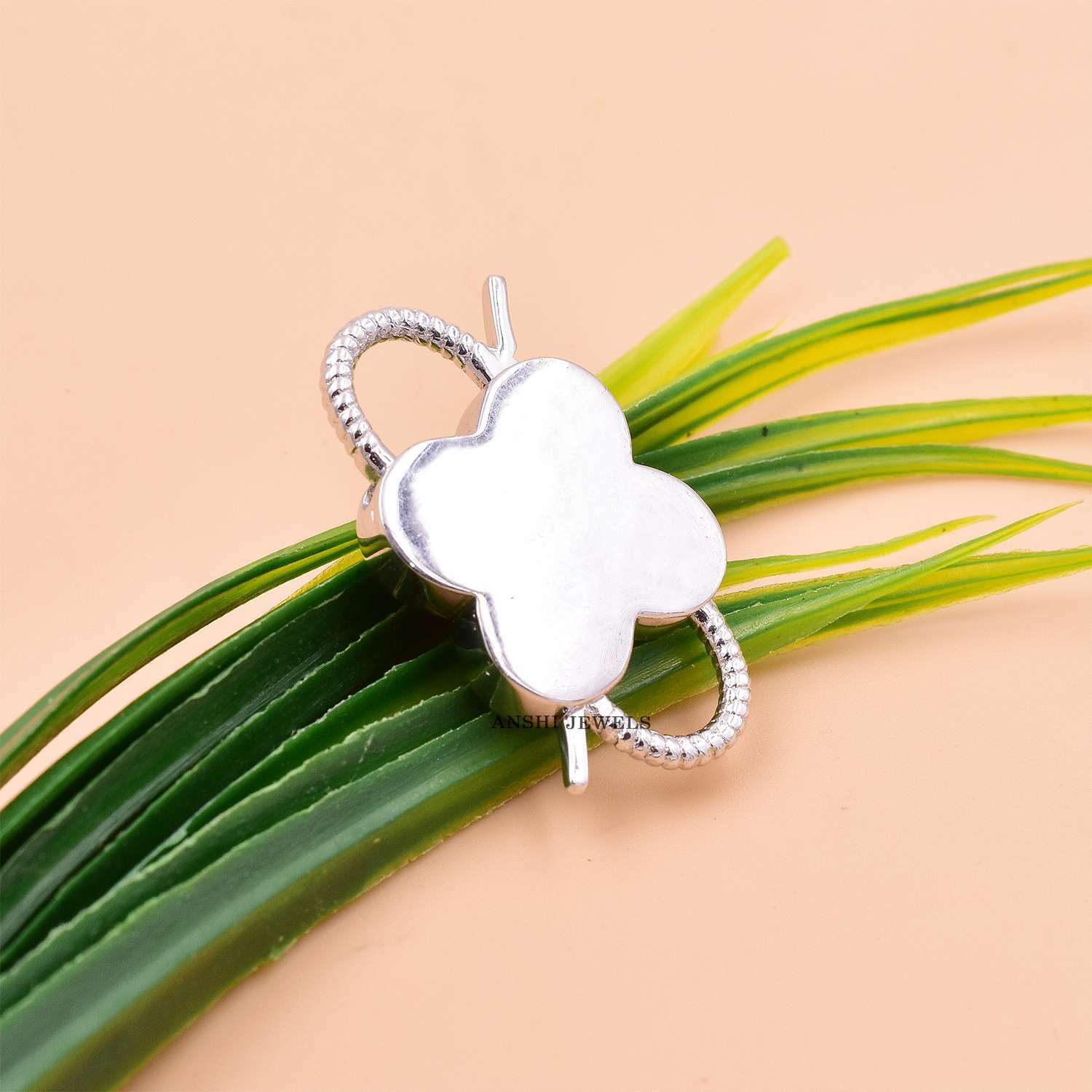 Natural Silver Oval Padlock, Green Onyx Padlock, 925 Silver Padlock, Pink Sapphire Padlock Jewelry - Image 3