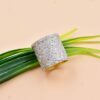 Gold Plated Diamond Cigar Ring