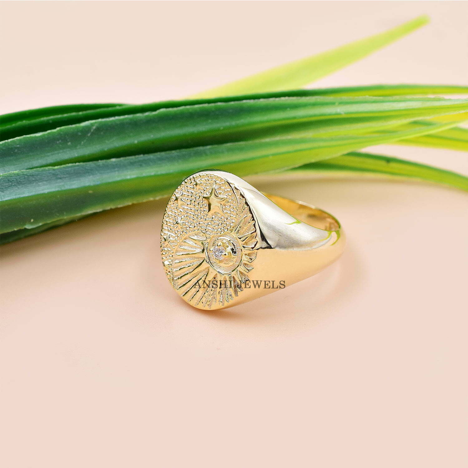 Gold Classic Signet Ring