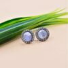 Rainbow Moonstone Stud Earrings