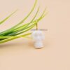 White Agate Skull Charm