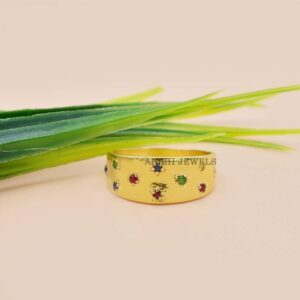 Multi Stone Engagement Band