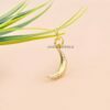 Pave Diamond Moon Pendant