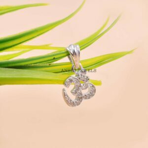 Silver Diamond OM Charm