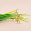 14k Gold Plated K Charm
