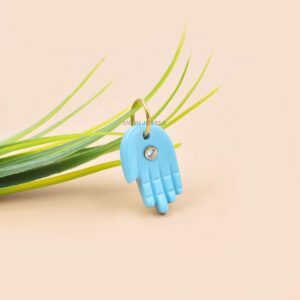Turquoise Hamsa Necklace Pendant
