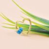 14K Yellow Gold Heart Baguette Carabiner Lock Jewelry