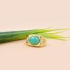 Gold Plated Turquoise Band Ring