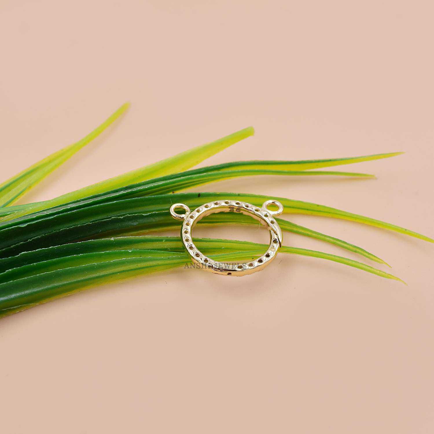 14K Gold Enhancer Charm Lock, Emerald Clasp Lock Jewelry - Image 3