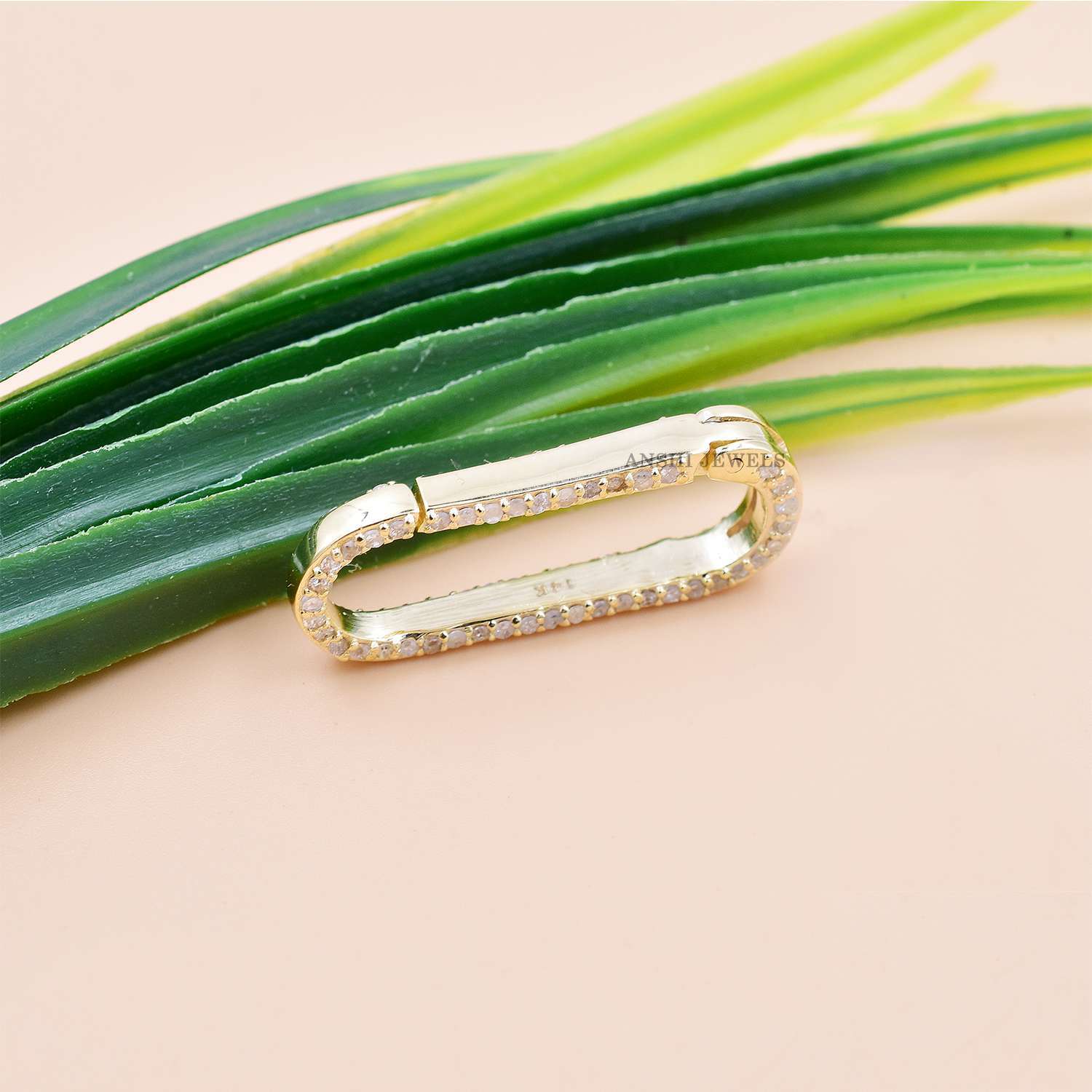 14K White Gold Diamond Enhancer Lock Jewelry - Image 6